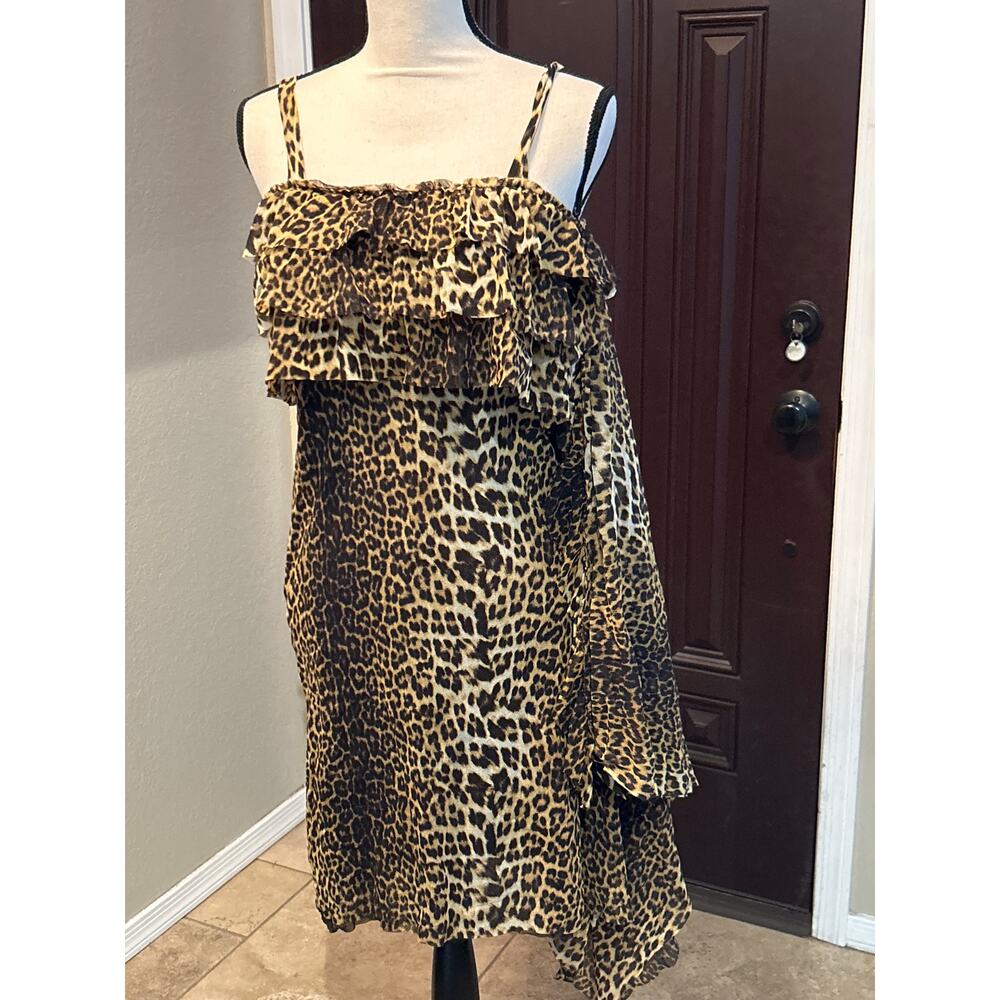 Vintage RARE Jean Paul Gaultier Soleil Leopard Print Dress